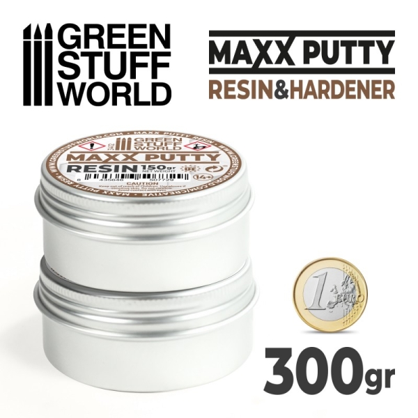 Green Stuff MAXX PUTTY 300gr., Epoxidspachtelmasse (GP 1kg= 46,67€)